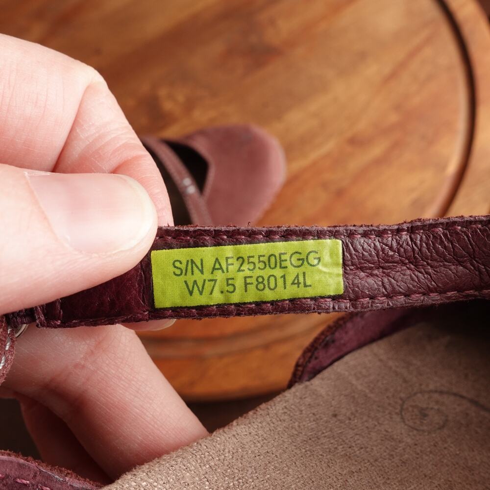 Ahnu Flats Womens SZ 7.5 Burgundy Tullia Ballet Mary Jane Leather Casual Shoes - Picture 14 of 14